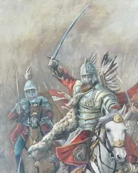 Wojciech Kossak - Szarża Polskiej Husarii - Husaria Na Koniach Obraz Olejny — ujęcie 5