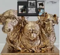 Wykon spersonalizowanych postaci/ozdób/statuetek 3d druk żywica fdm figurka psa pies dog ozdoby urodziny prezent urodzinowy walentynki cosplay druk 3d — ujęcie 3