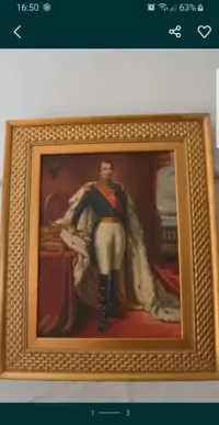 XX w Stara Kopia Portretu Napoleona III Winterhaltera Olej na Płótnie — ujęcie 3