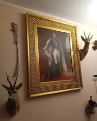 XX w Stara Kopia Portretu Napoleona III Winterhaltera Olej na Płótnie — ujęcie 5