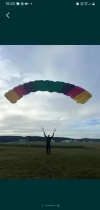 „Zabytkowa paralotnia Cloud Prod Wing 930 (1987) + uprząż – kolekcjonerska, unikat”. — ujęcie 2