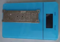 Zestaw antycznych szyldów mosiężnych – secesja, finger plate, 2 szt. — ujęcie 2