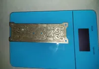 Zestaw antycznych szyldów mosiężnych – secesja, finger plate, 2 szt. — ujęcie 3