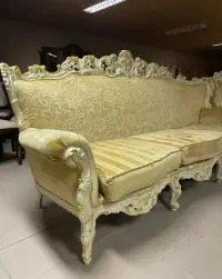 Zestaw Wypoczynkowy Stylowy Morello Gianpaolo Silik 3 sofy Sofa 3 osobowa 2 x Sofa 2 osobowa italy ludwiki rokoko meble stylowe — ujęcie 4