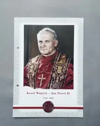 złocony medal Karol Wojtyła – Jan Paweł II 1920–2005 + karta | stan menniczy — ujęcie 5