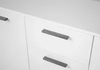 Komoda biała z szufladami i szafkami  120x85x35cm wysyłka 24h — ujęcie 4
