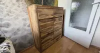 KOMODA Drewno Palisander Styl Kolonialny 100x37x111 cm TORONTO - Odbiór osobisty — ujęcie 3