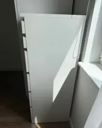 MALM Komoda, 6 szuflad, biały/lustro, 40x123 cm — ujęcie 2