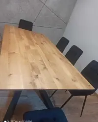 Stół dębowy Loft nowoczesny lite drewno pająk — ujęcie 2