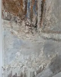 Abstrakcja kolaż ręcznie malowany 70x100 — ujęcie 3