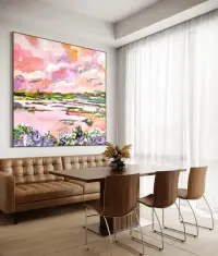 Abstrakcja obraz ręcznie malowany 100x100 cm — ujęcie 5