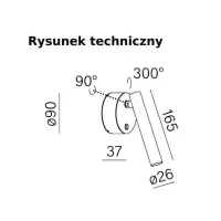 AQForm PET micro O switch LED kinkiet 26526 z włącznikiem czarny GWARANCJA — ujęcie 2