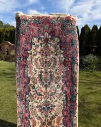 Chodnik Dywan Perski Kaszmirowy Iran Ispahan 415x75 gal. 30 tyś — ujęcie 5