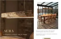 Drewniana wisząca lampa Led, stare drewno, belka w stylu retro, loft — ujęcie 2