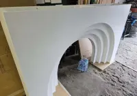 Duża ścianka weselna 3D – łuk, tło do zdjęć, dekoracja ślubna, panel dekoracyjny — ujęcie 3