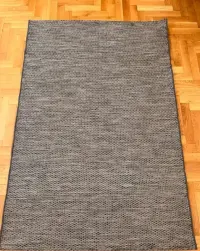 Dywan tkany na płasko szary 130x190 cm — ujęcie 2