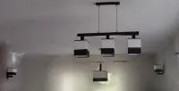 Komplet żyrandoli z kinkietami do salonu — ujęcie 3