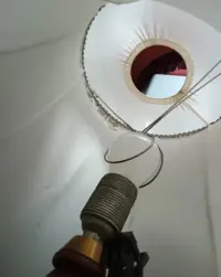 Kremowy klosz, abażur do lampy — ujęcie 3