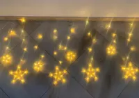 Kurtyna świetlna Oświetlenie świąteczne lampki gwiazdki 245cm — ujęcie 5