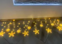 Kurtyna świetlna Oświetlenie świąteczne lampki gwiazdki 245cm — ujęcie 2