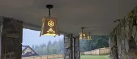 Lampa góralska, drewniana -Styl Zakopiański — ujęcie 4