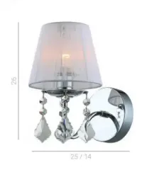 Lampa Italux Cornelia i dwa kinkiety - zestaw — ujęcie 4