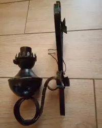 Lampa/kinkiet rękodzieło PRL — ujęcie 4