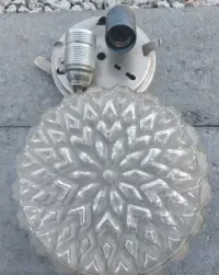 Lampa/kinkiet szklany klosz — ujęcie 2