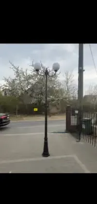 Lampa latarnia ogrodowa, uliczna wysokość 290cm, 2x kula 30cm  FV — ujęcie 3
