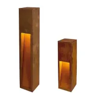 lampa ogrodowa oświetlenie stal corten, oświetlenie zewnętrzne — ujęcie 2