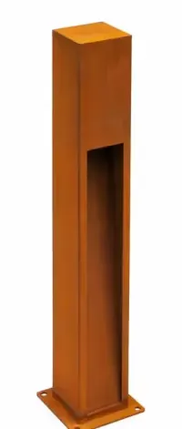 lampa ogrodowa oświetlenie stal corten, oświetlenie zewnętrzne — ujęcie 3
