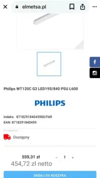 Lampa Philips hermetyczna — ujęcie 2