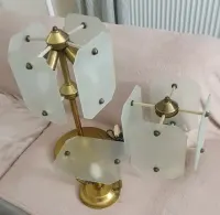 Lampa stojaca +żyrandol +kinkiet  z mosiądzu — ujęcie 2