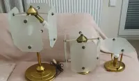Lampa stojaca +żyrandol +kinkiet  z mosiądzu — ujęcie 3
