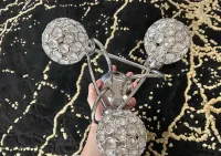 Lampa sufitowa 3-punktowa, chrom + kryształki — ujęcie 4