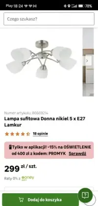 Lampa sufitowa Donna nikiel 30 % ceny — ujęcie 3