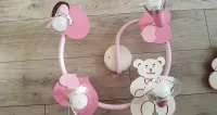 Lampa sufitowa dziecięca honey misie + kinkiet + zasłonka gratis — ujęcie 2