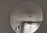 Lampa sufitowa kryształki glamour+lustro okragłe — ujęcie 5