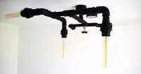 Lampa sufitowa loft z rur hydraulicznych industrialna — ujęcie 2