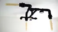 Lampa sufitowa loft z rur hydraulicznych industrialna — ujęcie 5