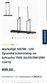Lampa sufitowa Markslojd industrialna Tray 80 Led Czarna Oświetlenie — ujęcie 2