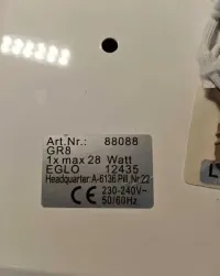 Lampa sufitowa / ścienna EGLO 88088 + żarówka GR8 - 2 szt. — ujęcie 3