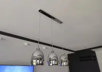 Lampa sufitowa wisząca Alfa Ronda chromowana-grafit wym: 100 x 70 x 18 cm, na 3 żarówki E27 — ujęcie 2