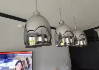 Lampa sufitowa wisząca Alfa Ronda chromowana-grafit wym: 100 x 70 x 18 cm, na 3 żarówki E27 — ujęcie 3
