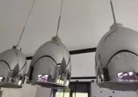 Lampa sufitowa wisząca Alfa Ronda chromowana-grafit wym: 100 x 70 x 18 cm, na 3 żarówki E27 — ujęcie 4