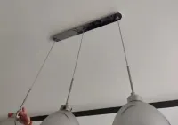 Lampa sufitowa wisząca Alfa Ronda chromowana-grafit wym: 100 x 70 x 18 cm, na 3 żarówki E27 — ujęcie 5