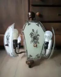 Lampa sufitowa.zyrandol piękny i nieuszkodzony 6 ramienny z 80-tych . — ujęcie 2