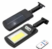 Lampa uliczna latarnia solarna 120 led z pilotem czujnik ruchu zmierzc — ujęcie 5