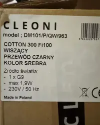 Lampa wiszaca Cleoni srebna chrom Cotton 10cm — ujęcie 2