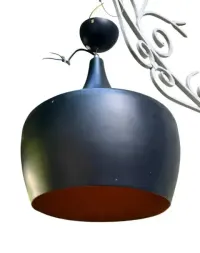Lampa wisząca czarna MD 5843-1 Black Red White E27 60 W — ujęcie 4